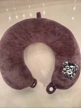 IRIS Mardi Gras Plush Travel Neck Pillow in Plum 2026